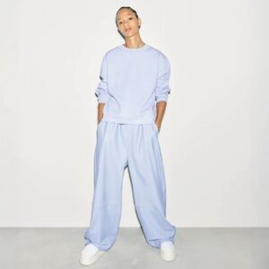 Zara x Kassl edition baby blue leather pants